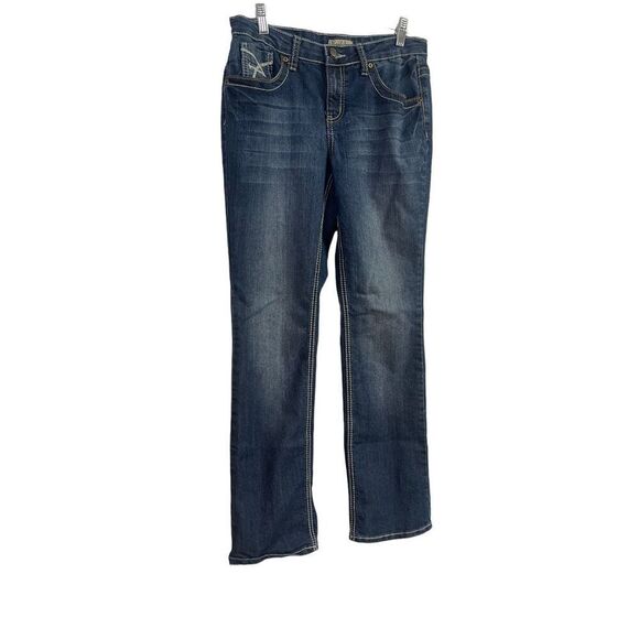 Earl Jean Womens Blue Low Rise Relaxed Straight Crop Jeans Size 6 - Picture 8 of 14